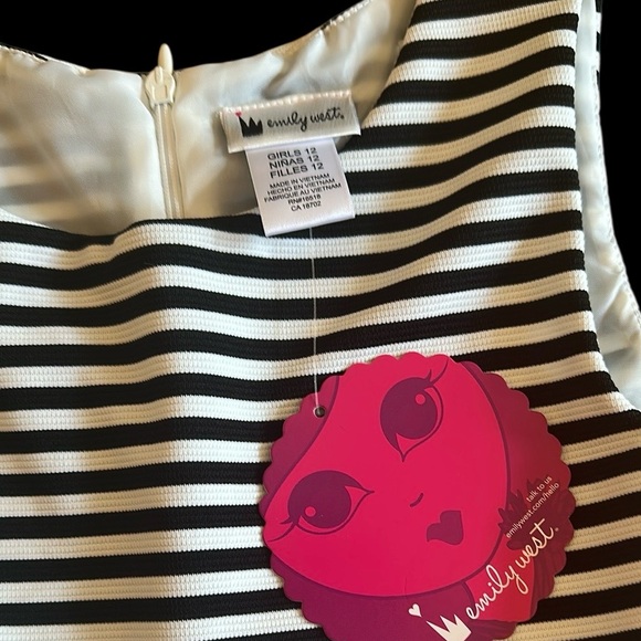 Emily West Black and White Fit and Flare Dress - Picture 2 of 8